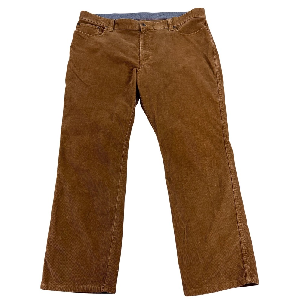 LL Bean Pants Mens 40x29 Brown Corduroy Standard Fit Stretch 5 Pocket Casual